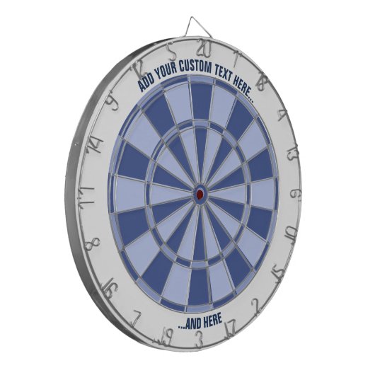 Dartboard von Pastell-Blues mit benutzerdefinierte Dartscheibe (Vorderseite Links)