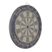 Dartboard von Pastell Grays mit benutzerdefinierte Dartscheibe (Vorderseite Links)