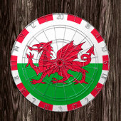 Dartboard & Wales (Welsh Flag Dartboard & Wales Da Dartscheibe