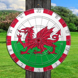 Dartboard & Wales (Welsh Flag Dartboard & Wales Da Dartscheibe