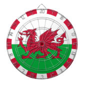 Dartboard & Wales (Welsh Flag Dartboard & Wales Da Dartscheibe (vorne)