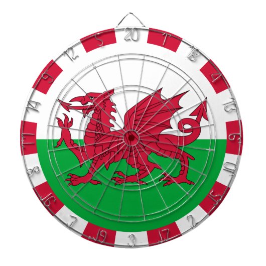 Dartboard & Wales (Welsh Flag Dartboard & Wales Da Dartscheibe (vorne)