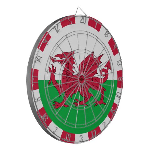 Dartboard & Wales (Welsh Flag Dartboard & Wales Da Dartscheibe (Vorderseite Links)