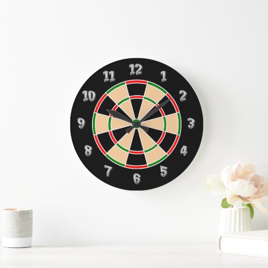 Dartboard Wall Clock. Große Wanduhr (Zuhause)