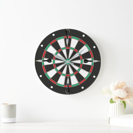 Dartboard Wall Clock Große Wanduhr (Zuhause)