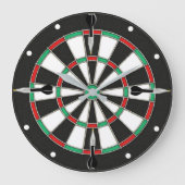 Dartboard Wall Clock Große Wanduhr (Vorderseite)