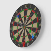 Dartboard Wall Clock Große Wanduhr (Winkel)