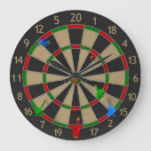 Dartboard Wall Clock Große Wanduhr (Vorderseite)