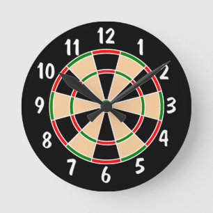 Dartboard Wall Clock. Runde Wanduhr