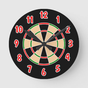 Dartboard Wall Clock. Runde Wanduhr