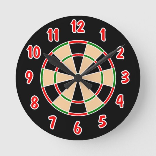 Dartboard Wall Clock. Runde Wanduhr (Vorderseite)