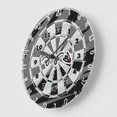 Dartboard Wanduhr mit Badminton-Shuttle (Winkel)