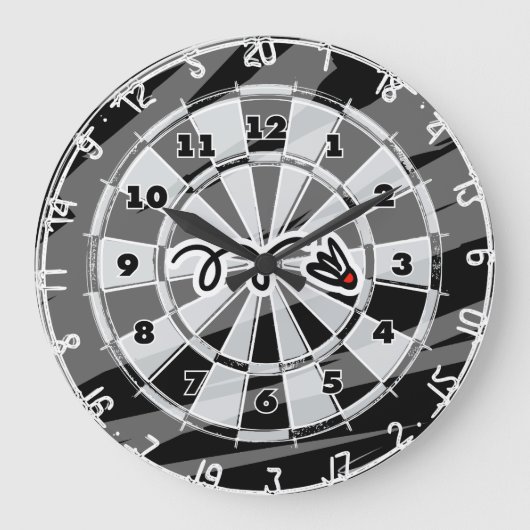 Dartboard Wanduhr mit Badminton-Shuttle (Vorderseite)