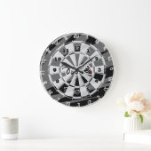 Dartboard Wanduhr mit Badminton-Shuttle (Zuhause)
