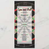 Dartboard Wedding Menu Menükarte (Vorderseite)