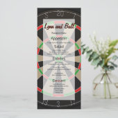 Dartboard Wedding Menu Menükarte (Stehend Vorderseite)