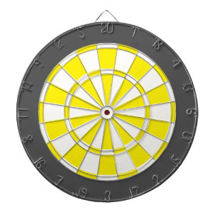 Dartboard: Weiß, Gelb und Kohlegrau Dartscheibe