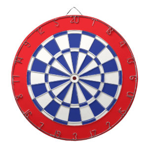 Dartboard: Weiß, Königblau und Rot Dartscheibe