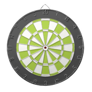 Dartboard: Weiß, Limette und Anthrazitgrau Dartscheibe