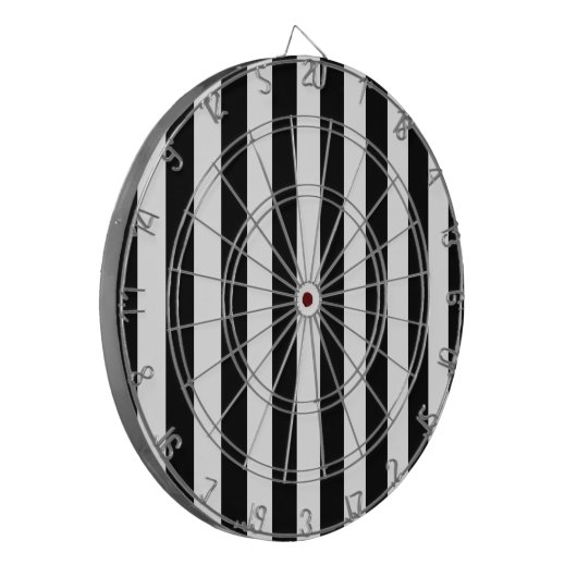 Dartboard White & Black Strip Dartscheibe (Vorderseite Links)