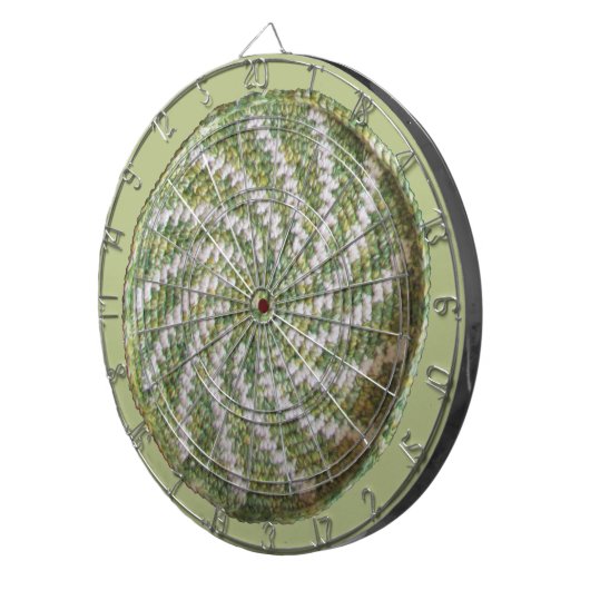 Dartboard - White Spiral on Green Dartscheibe (Vorderseite rechts)