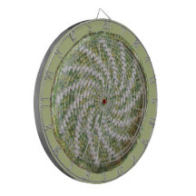 Dartboard - White Spiral on Green