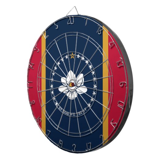 Dartboard with Flag of Mississippi State, USA Dartscheibe (Vorderseite rechts)