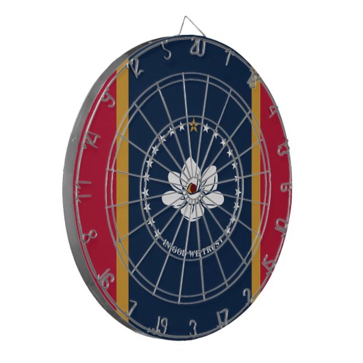 Dartboard with Flag of Mississippi State, USA Dartscheibe (Vorderseite Links)