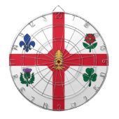 Dartboard with Flag of Montreal, Canada Dartscheibe (vorne)