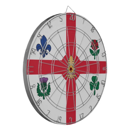 Dartboard with Flag of Montreal, Canada Dartscheibe (Vorderseite Links)