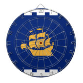 Dartboard with Flag of Quebec City, Canada Dartscheibe (vorne)