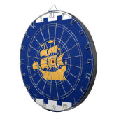 Dartboard with Flag of Quebec City, Canada Dartscheibe (Vorderseite rechts)