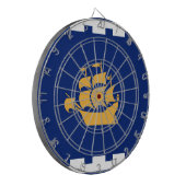 Dartboard with Flag of Quebec City, Canada Dartscheibe (Vorderseite Links)
