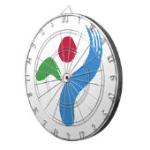 Dartboard with Flag of Seoul, South Korea Dartscheibe (Vorderseite rechts)