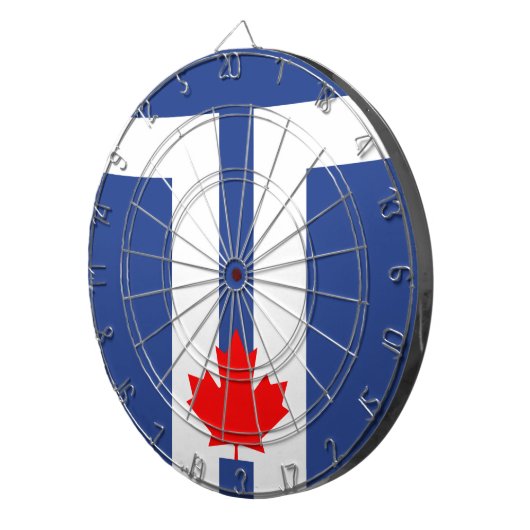 Dartboard with Flag of Toronto, Canada Dartscheibe (Vorderseite rechts)