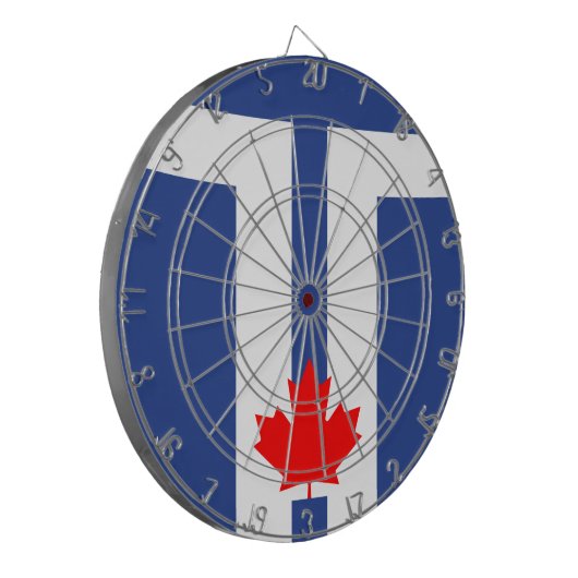 Dartboard with Flag of Toronto, Canada Dartscheibe (Vorderseite Links)