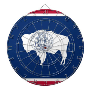 Dartboard with Flag of Wyoming, USA Dartscheibe