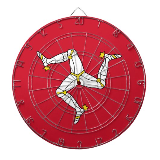 Dartboard with Isle of Man Flag, UK Dartscheibe (vorne)