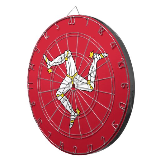 Dartboard with Isle of Man Flag, UK Dartscheibe (Vorderseite rechts)