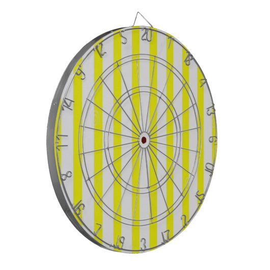 Dartboard Yellow White Strip Dartscheibe (Vorderseite Links)