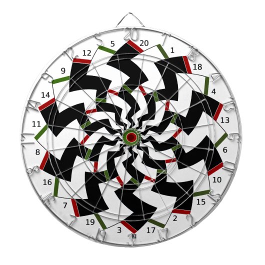 Dartboard Zickzack-Design Dartscheibe (vorne)