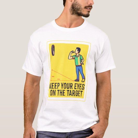 Dartboard-Zieldesign T-Shirt (Vorderseite)