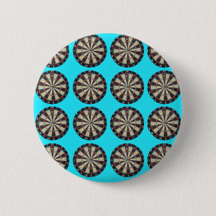 Dartboards auf Aqua Blue, Button