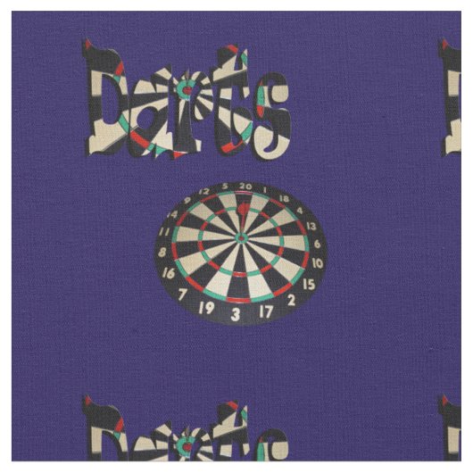 Dartboards mit Wortdarstellungen, Stoff (Nahaufnahme)