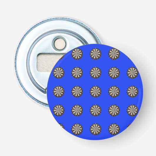 Dartboards Muster Blue Magnetic Flasche Opener Flaschenöffner (Vorderseite)