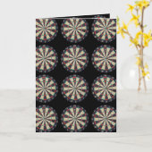 Dartboards_On_Black,_Birthday_Greeting_Card. Karte (Gelbe Blume)