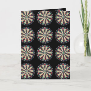 Dartboards_On_Black,_Birthday_Greeting_Card. Karte