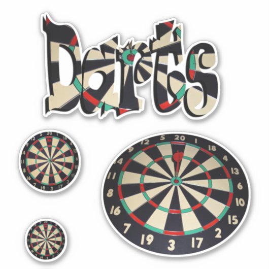 Dartboards und Dartboards, Aufkleber (Vorderseite)
