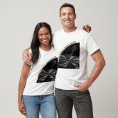Dartdesign als Minimum-Schwarz-Weiß-Ziel T-Shirt (Unisex)
