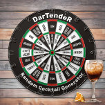 Dartender, Random Cocktail Dartboard Dartscheibe<br><div class="desc">Random Cocktail Generator Dartboard mit Standardfarben und zwei benutzerdefinierten Textbereichen. Nicht nur ein Getränkespiel. Werfen Sie einen Dart in den äußeren Kreis,  um Ihr Basisgetränk und zwei Darts in den inneren Kreis für Ihre Mixer zu wählen. Nehmen Sie Kontakt mit mir auf mit Ihren persönlichen Farbenauswahl oder Getränken.</div>